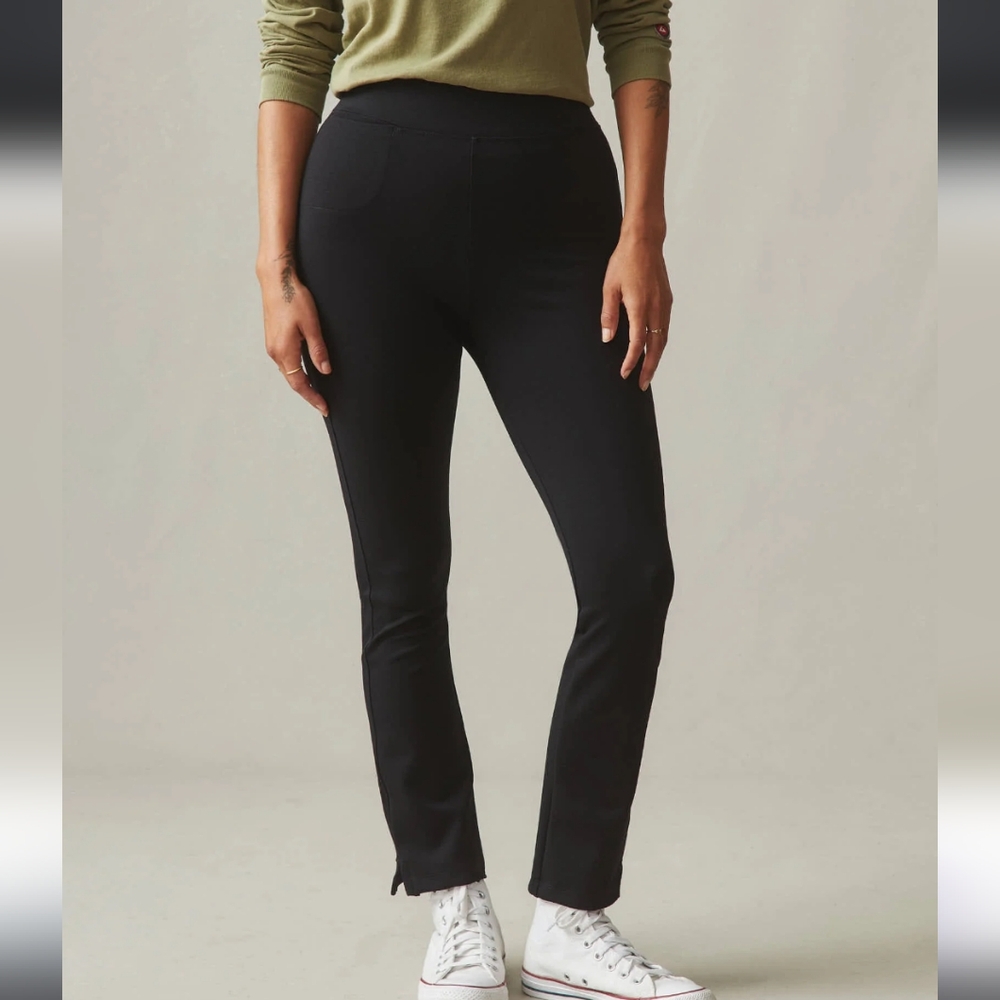 American Giant Pants Black Ponte Kick Flare Pant - Like A Legging But Better!